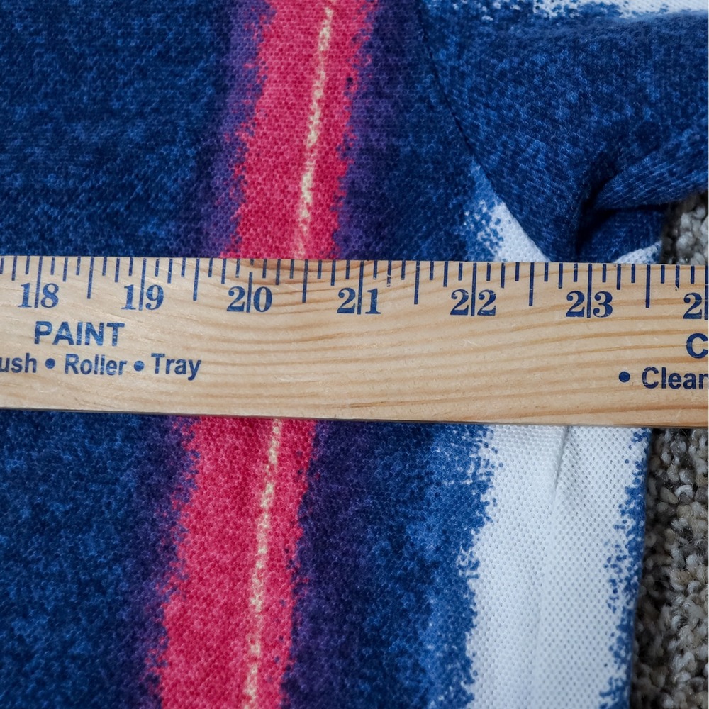 Vintage Chaps Ralph Lauren Polo Shirt XL Paintbrush‎ Stripe Crest Logo 90s - Picture 13 of 15